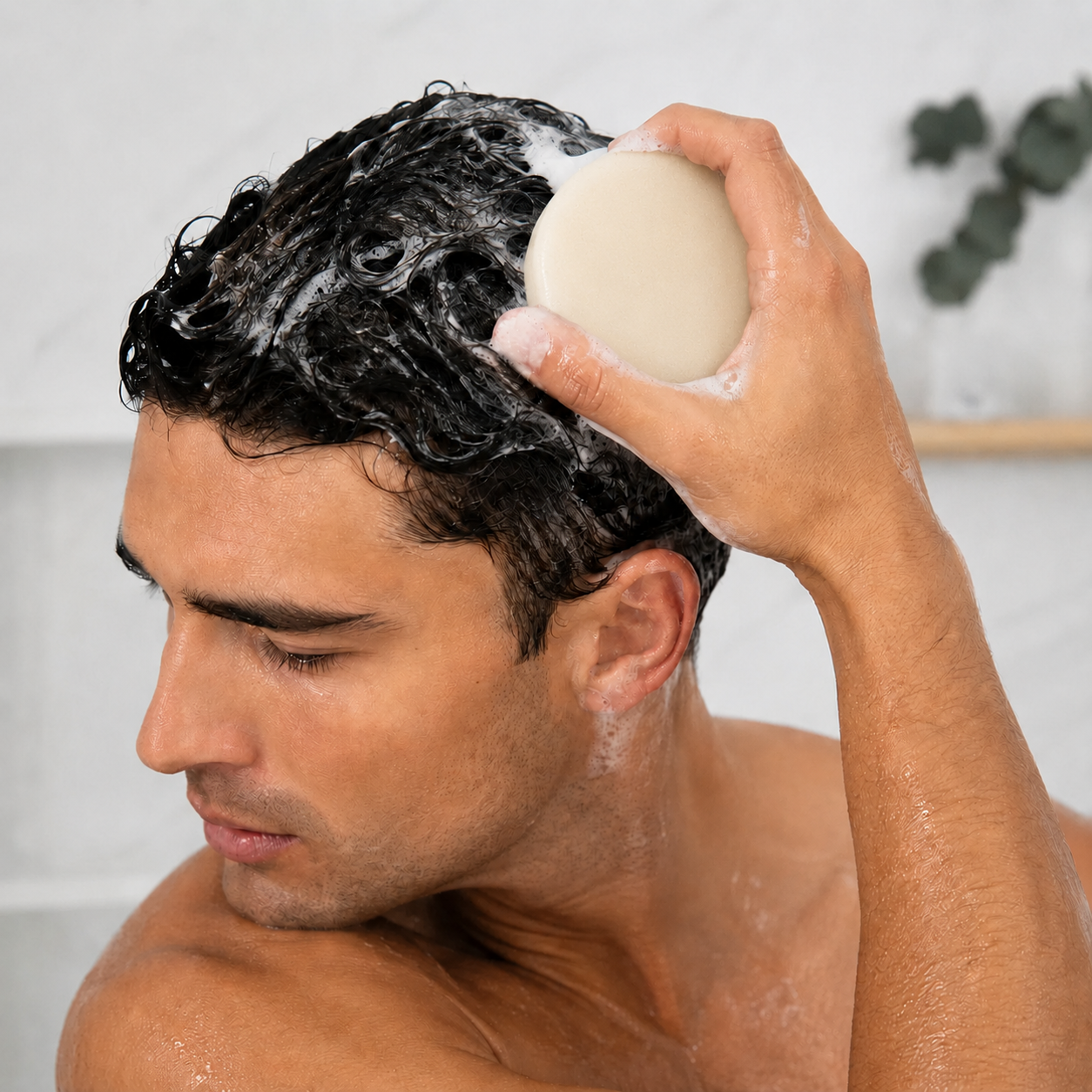 Man and Shampoo Bar